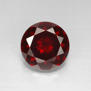Grenat pyrope rouge naturelle coupe roude, 3,28 ct, VS