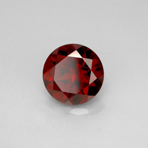 Grenat pyrope rouge naturelle coupe roude, 3,48 ct, VS