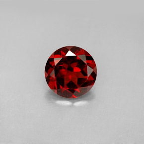 Grenat pyrope rouge naturelle coupe roude, 2,12 ct, VS