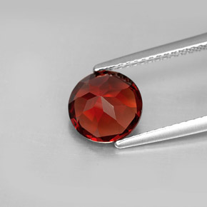 Grenat pyrope rouge naturelle coupe roude, 2,12 ct, VS