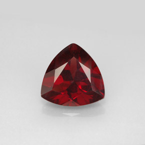 Grenat pyrope rouge naturelle trillion, 3,55 ct, VS