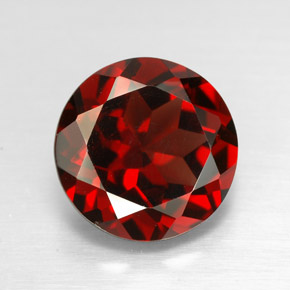 Grenat pyrope rouge naturelle coupe roude, 2,96 ct, VS