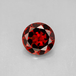 Grenat pyrope rouge naturelle coupe roude, 2,93 ct, VVS-VS
