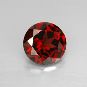 Grenat pyrope rouge naturelle coupe roude, 3,01 ct, VVS-VS