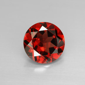 Grenat pyrope rouge naturelle coupe roude, 2,91 ct, VVS-VS