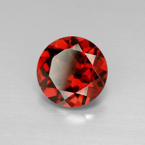 Grenat pyrope rouge naturelle coupe roude, 2,91 ct, VVS-VS