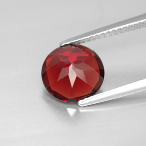 Grenat pyrope rouge naturelle coupe roude, 3,01 ct, VVS-VS