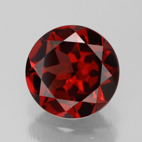 Grenat pyrope rouge naturelle coupe roude, 2,92 ct, VS