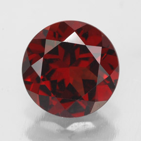 Grenat pyrope rouge naturelle coupe roude, 3,23 ct, VS