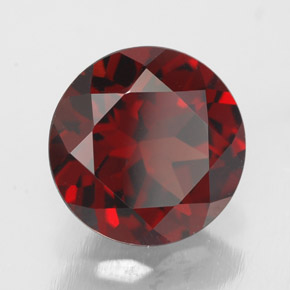 Grenat pyrope rouge naturelle coupe roude, 3,23 ct, VS