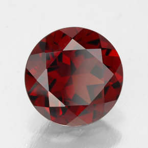 Grenat pyrope rouge naturelle coupe roude, 3,01 ct, VVS-VS