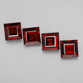 Achetez naturel ct rouge grenat pyrope gems, carré, en provenance mozambique chez gemselect. en stock, livraison internationale!