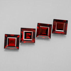 Achetez naturel ct rouge grenat pyrope gems, carré, en provenance mozambique chez gemselect. en stock, livraison internationale!