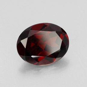 Grenat pyrope rouge naturelle coupe ovale, 2,98 ct, VVS-VS