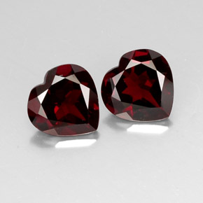 Achetez naturel ct rouge grenat pyrope gems, forme de coeur, en provenance mozambique chez gemselect. en stock, livraison internationale!