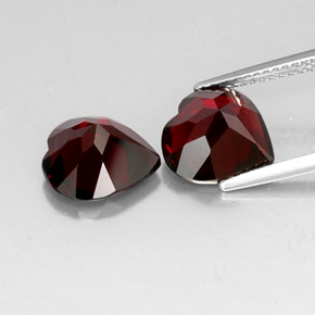Achetez naturel ct rouge grenat pyrope gems, forme de coeur, en provenance mozambique chez gemselect. en stock, livraison internationale!