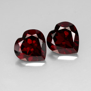 Achetez naturel ct rouge grenat pyrope gems, forme de coeur, en provenance mozambique chez gemselect. en stock, livraison internationale!