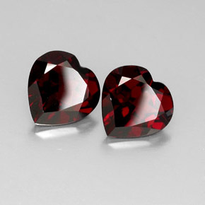 Achetez naturel ct rouge grenat pyrope gems, forme de coeur, en provenance mozambique chez gemselect. en stock, livraison internationale!
