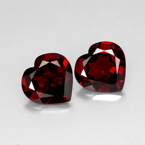 Achetez naturel ct rouge grenat pyrope gems, forme de coeur, en provenance mozambique chez gemselect. en stock, livraison internationale!