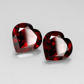 Achetez naturel ct rouge grenat pyrope gems, forme de coeur, en provenance mozambique chez gemselect. en stock, livraison internationale!