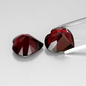 Achetez naturel ct rouge grenat pyrope gems, forme de coeur, en provenance mozambique chez gemselect. en stock, livraison internationale!