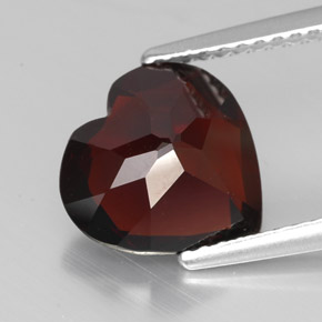 Grenat pyrope rouge naturelle forme de coeur, 3,08 ct, VVS-VS