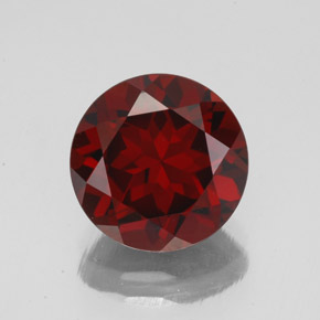 Grenat pyrope rouge naturelle coupe roude, 3,49 ct, VVS-VS