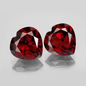 Achetez naturel ct rouge grenat pyrope gems, forme de coeur, en provenance mozambique chez gemselect. en stock, livraison internationale!
