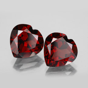 Achetez naturel ct rouge grenat pyrope gems, forme de coeur, en provenance mozambique chez gemselect. en stock, livraison internationale!