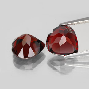 Achetez naturel ct rouge grenat pyrope gems, forme de coeur, en provenance mozambique chez gemselect. en stock, livraison internationale!