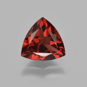 Grenat pyrope rouge naturelle trillion, 1,92 ct, VS