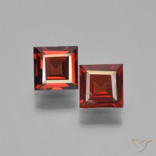 1.55ctw Naturel Rouge groseille Grenat pyrope, Carré, VS