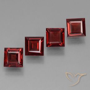 Shop natural 2.46ct Rouge sang profond Grenat pyrope gems, Carré, from Mozambique at GemSelect. In stock, global shipping!