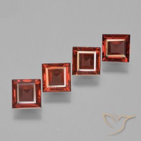 Shop natural 2.61ct Rouge moyen Grenat pyrope gems, Carré, from Mozambique at GemSelect. In stock, global shipping!