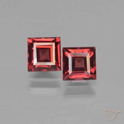 Achetez naturel 1,80ct rouge grenat pyrope gems, carré, en provenance mozambique chez gemselect. en stock, livraison internationale!