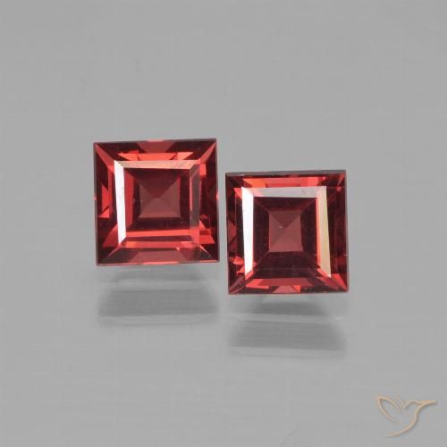 1.79ctw Naturel Rouge écarlate profond Grenat pyrope, Carré, VS