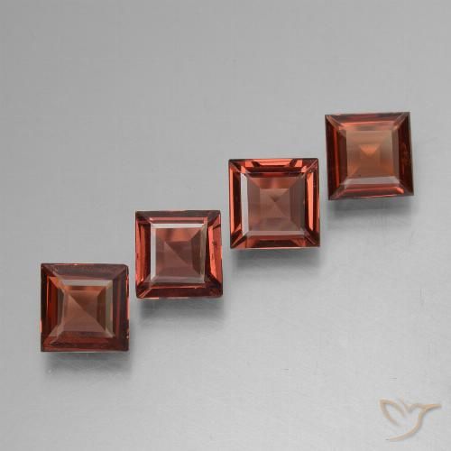 2.46ctw Naturel Brique rouge Grenat pyrope, Carré, VS