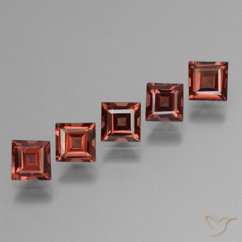 2.86ctw Naturel Brique rouge Grenat pyrope, Carré, VS