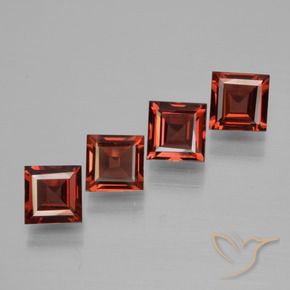 Shop natural 2.40ct Rouge moyen Grenat pyrope gems, Carré, from Mozambique at GemSelect. In stock, global shipping!