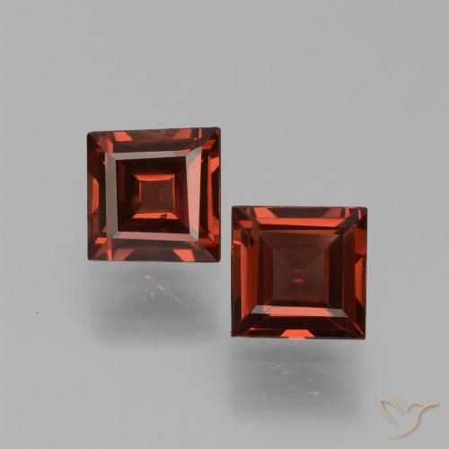 1.40ctw Naturel Rouge écarlate Grenat pyrope, Carré, VS