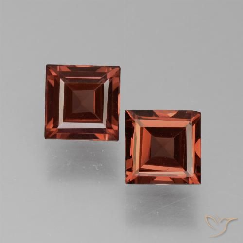 1.47ctw Naturel Brique rouge Grenat pyrope, Carré, VS