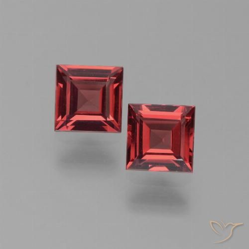 1.43ctw Naturel Rouge foncé Grenat pyrope, Carré, VS
