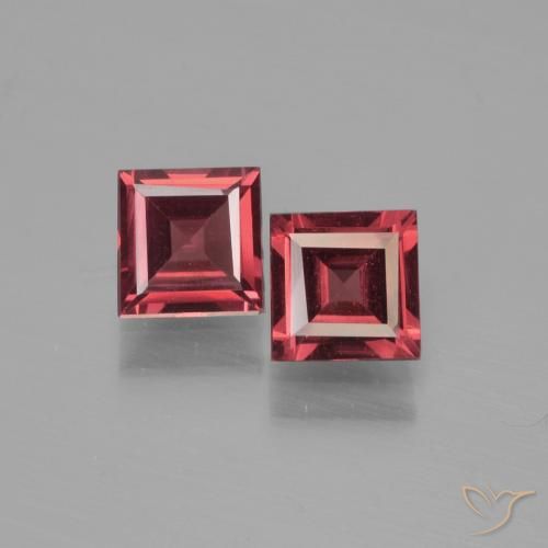 1.38ctw Naturel Rouge foncé Grenat pyrope, Carré, VS
