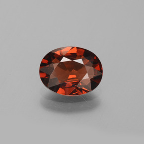 Grenat pyrope rouge naturelle coupe ovale, 1,86 ct, VVS-VS