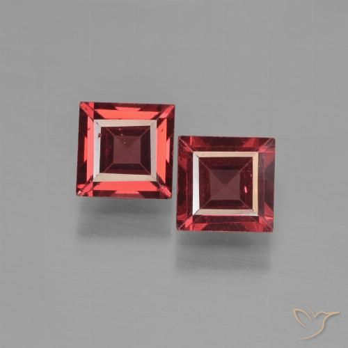 1.55ctw Naturel Rouge Rosâtre Grenat pyrope, Carré, VS