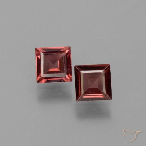 1.44ctw Naturel Rouge merlot Grenat pyrope, Carré, VVS-VS