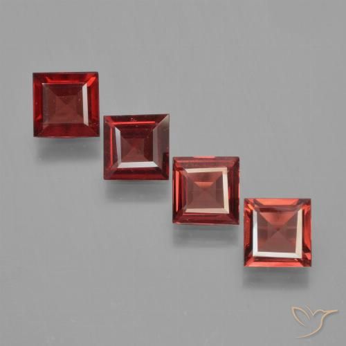 2.32ctw Naturel Rouge moyen Grenat pyrope, Carré, VS