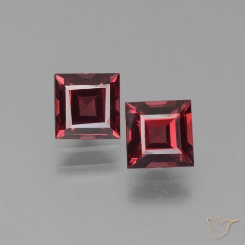 1.53ctw Naturel Rouge foncé Grenat pyrope, Carré, VS