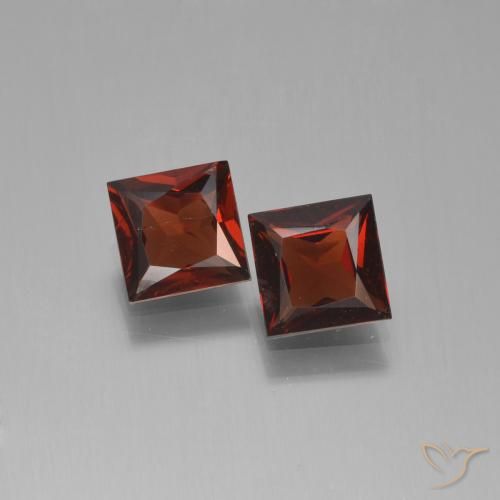 1.41ctw Naturel Rouge foncé Grenat pyrope, Carré, VS