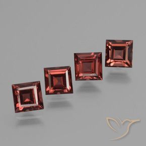 Shop natural 3.28ct Rouge moyen-foncé Grenat pyrope gems, Carré, from Mozambique at GemSelect. In stock, global shipping!